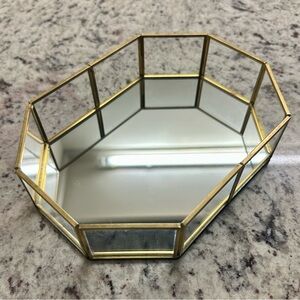 Bloomingdale's Mirrored Vanity Tray Cosmetic Perfume Holder